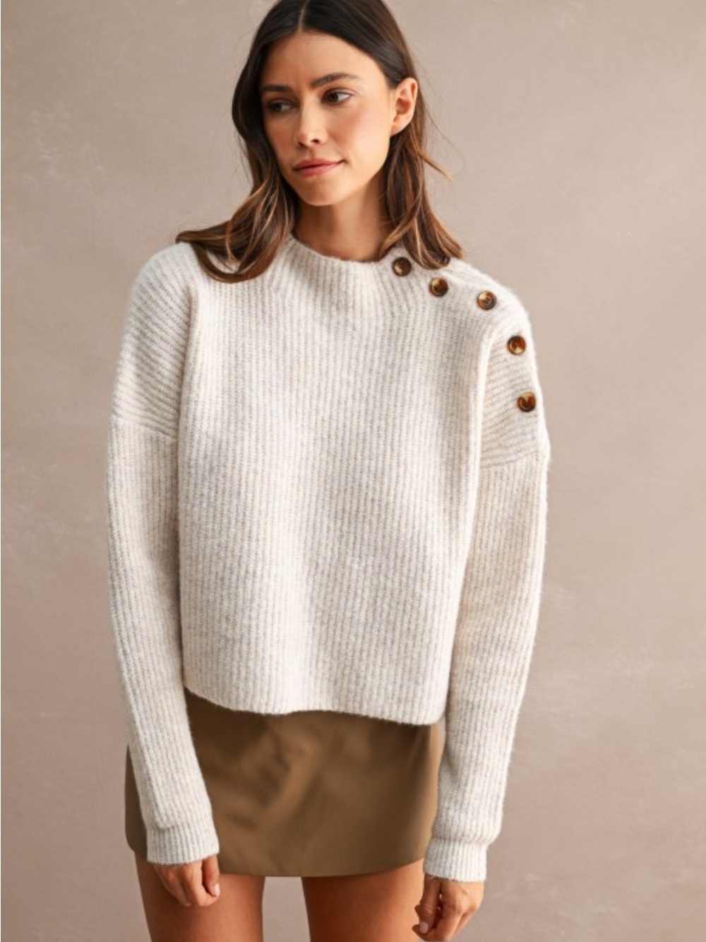 🆕🤍MABLE BLUSH BUTTON TOP